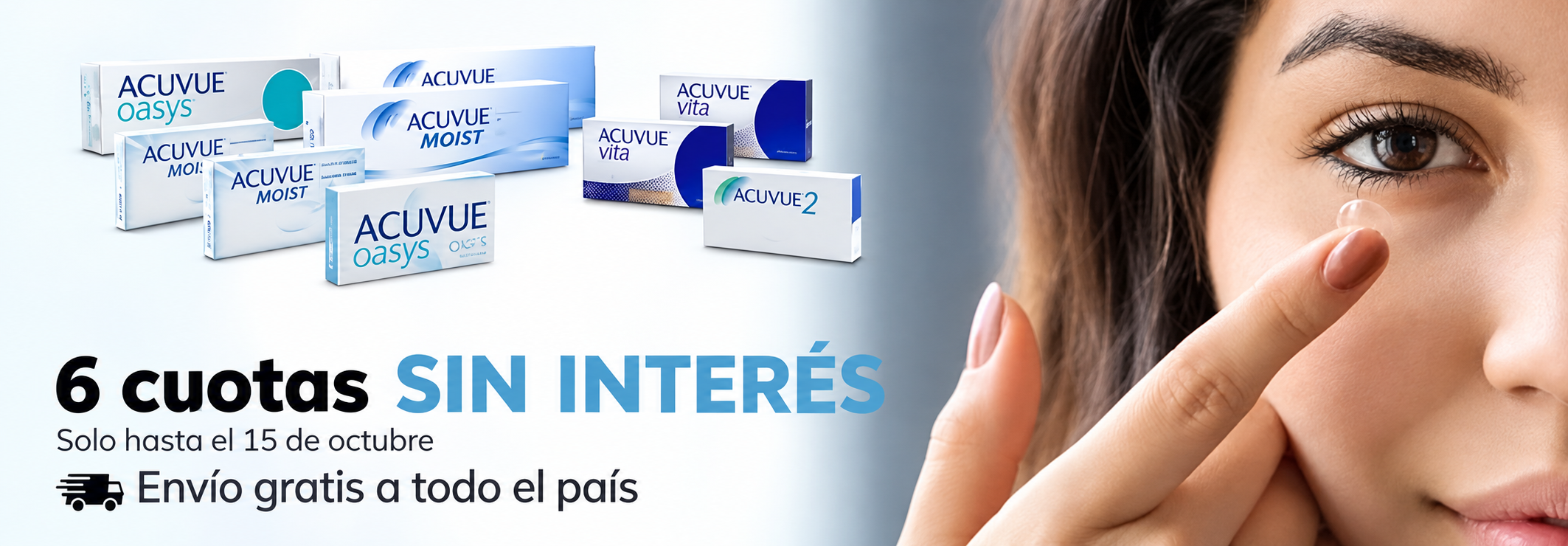 Anuncio de lentillas ACUVUE con promoción