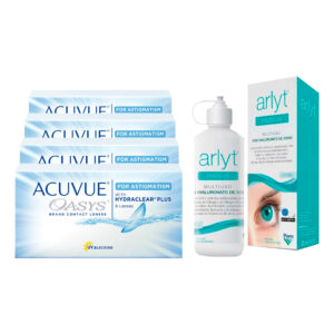Acuvue Oasys torica Promoción 4 cajas + Arlyt Premium x 30 ml